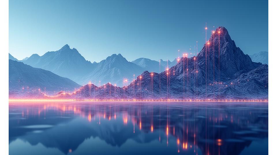 Dynamic timeline visualization showing key milestones of Via Swiss Mobility Solutions AG's growth, with futuristic digital elements and Swiss landmarks in the background.