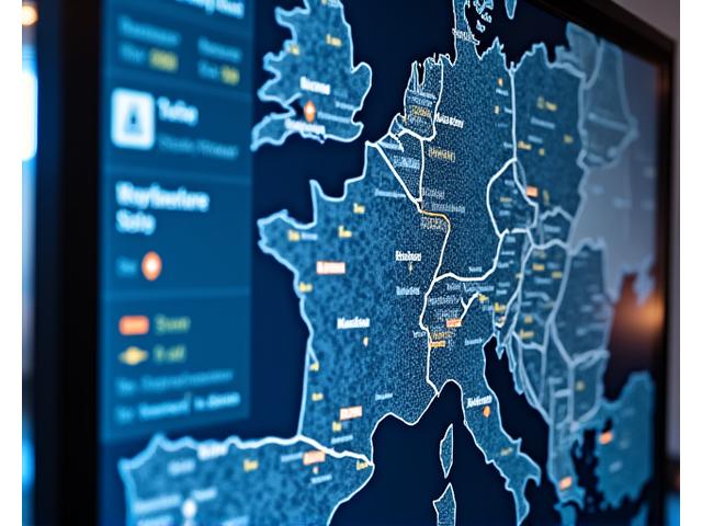 Interactive map interface showing a route from Zurich to Milan with data overlays for tolls and traffic