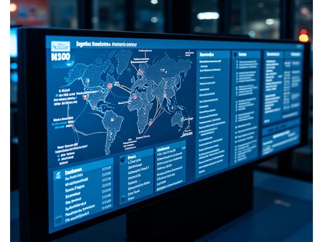 Logistics management dashboard showing multi-vehicle route coordination and dispatch