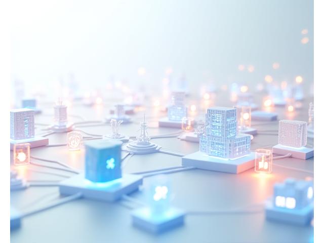 Interconnected icons representing different business systems and their integration