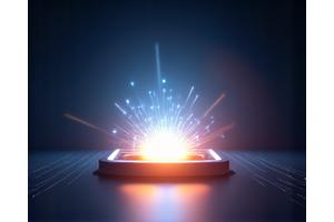 Abstract representation of a digital launch